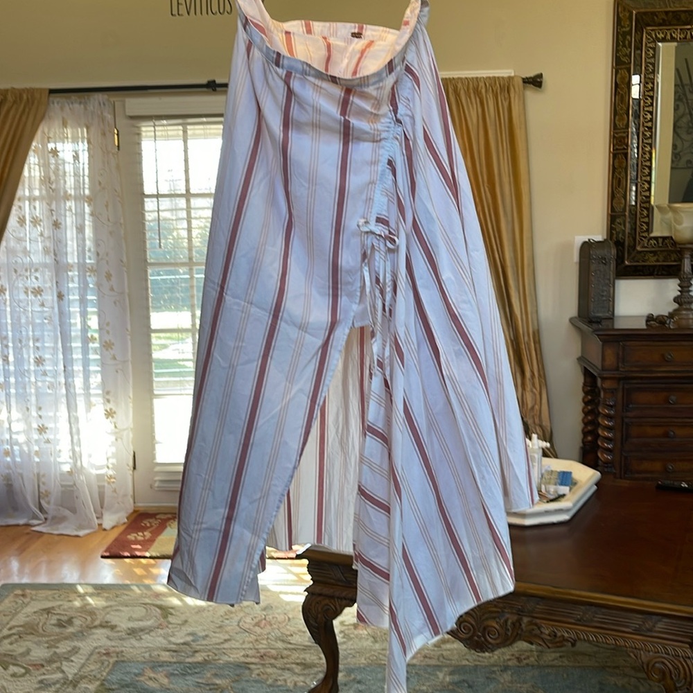 Free People 100% Cotton Asymmetrical Skirt with “peekaboo” mini